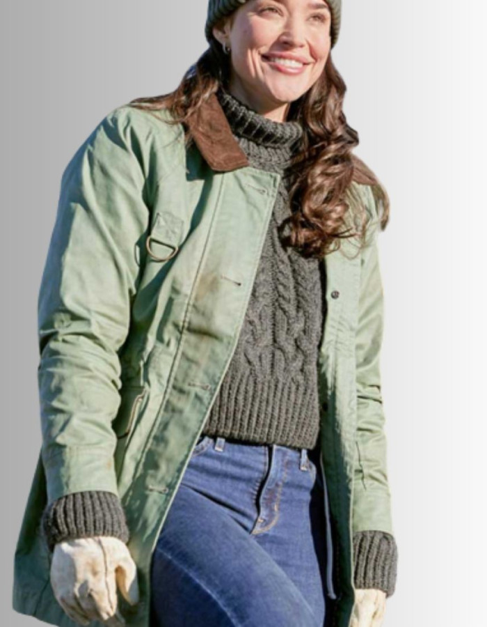 A Picture of Her 2023 Rhiannon Fish (Beth) Cotton Green Jacket