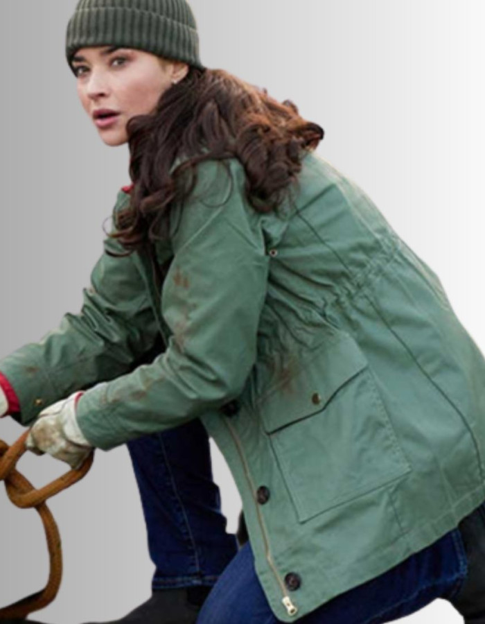 A Picture of Her 2023 Rhiannon Fish (Beth) Cotton Green Jacket