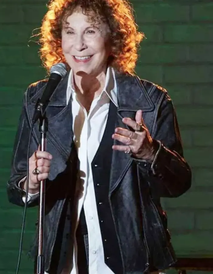 Accused 2023 Rhea Perlman (Joyce Golden) Black Leather Jacket
