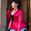 And Just Like That Kristin Davis (Charlotte York) Pink Satin Blazer