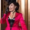 And Just Like That Kristin Davis (Charlotte York) Pink Satin Blazer