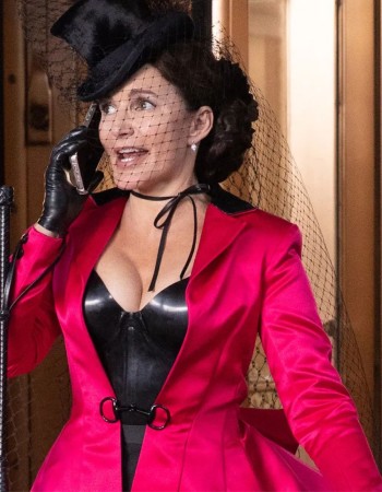 And Just Like That Kristin Davis (Charlotte York) Pink Satin Blazer