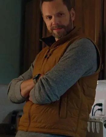 Animal Control Joel McHale (Frank Shaw) Brown Vest