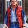 Back to the Future Michael Fox (Marty McFly) Puffer Red Parachute Vest