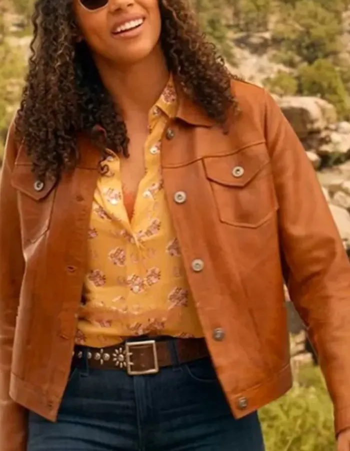 Big Sky S3 Kylie Bunbury (Cassie Dewell) Brown Leather Jacket Big Sky S3 Kylie Bunbury (Cassie Dewell) Brown Leather Jacket
