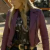 Big Sky S3 Katheryn Winnick (Jenny Hoyt) Purple Leather Jacket Big Sky S3 Katheryn Winnick (Jenny Hoyt) Purple Leather Jacket