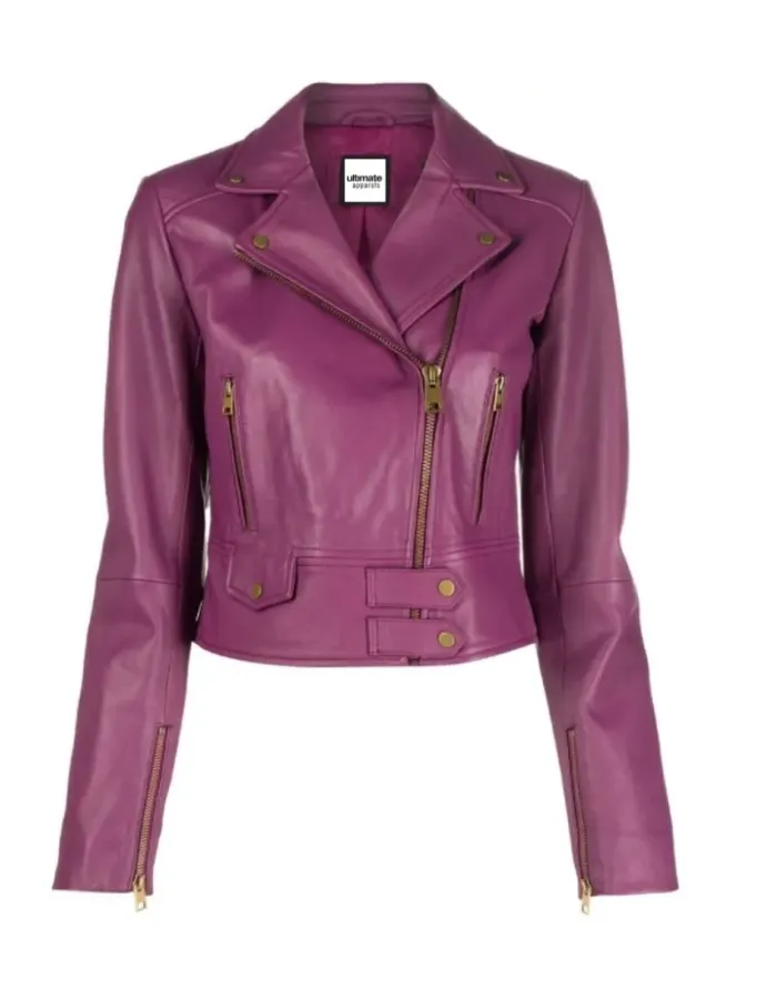 Big Sky S3 Katheryn Winnick (Jenny Hoyt) Purple Leather Jacket Big Sky S3 Katheryn Winnick (Jenny Hoyt) Purple Leather Jacket