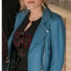 Big Sky S3 Katheryn Winnick (Jenny Hoyt) Blue Leather Jacket