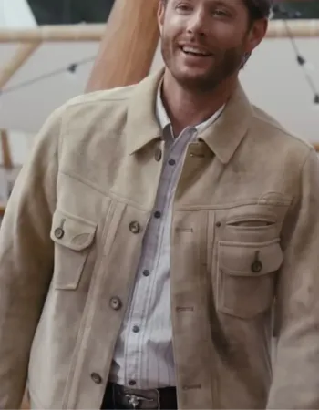Big Sky S3 Jensen Ackles (Sheriff Beau Arlen) Beige Suede Leather Jacket