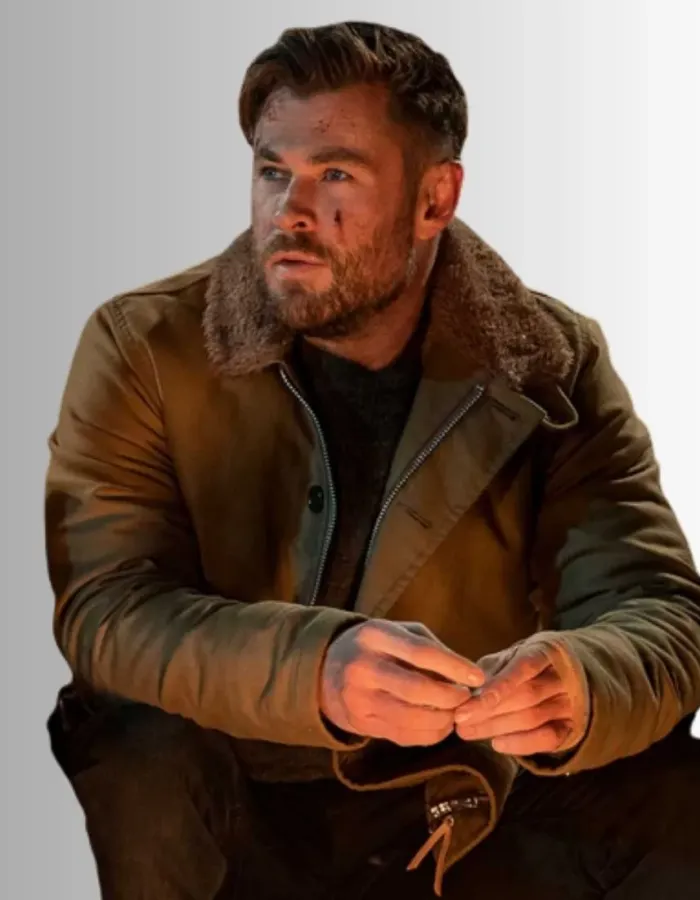 Extraction 2 2023 Chris Hemsworth (Tyler Rak) Brown Cotton Jacket