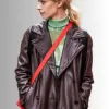 Fanfik 2023 Alin Szewczyk (Tosiek) Brown Leather Coat