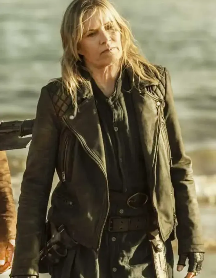 Fear the Walking Dead 2023 Kim Dickens (Madison Clark) Leather Jacket Fear the Walking Dead 2023 Kim Dickens (Madison Clark) Leather Jacket