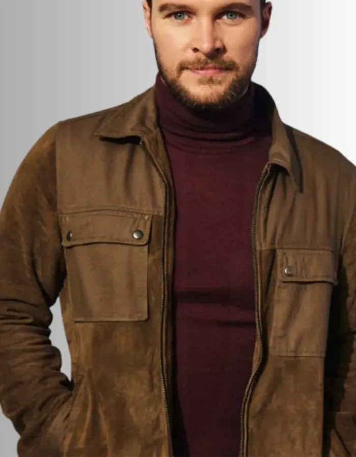 Flora and Son Jack Reynor (Ian) Brown Suede Leather Jacket