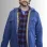 Flora and Son Joseph Gordon-levitt (Jeff) Blue Cotton Jacket