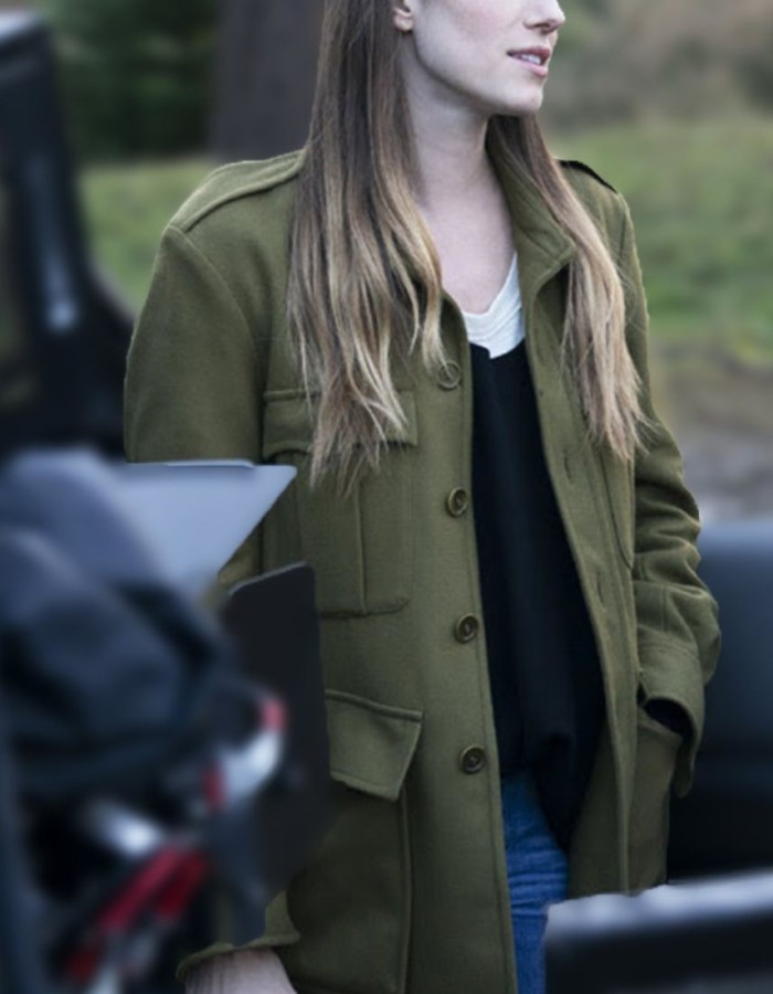 M3gan Allison Williams (Gemma) Green Wool Coat