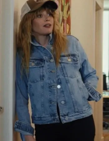 Poker Face 2023 Natasha Lyonne (Charlie Cale) Blue Denim Jacket
