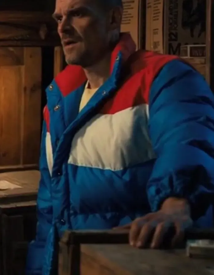 Stranger Things S04 David Harbour (Jim Hopper) Puffer Parachute Jacket Stranger Things S04 David Harbour (Jim Hopper) Puffer Parachute Jacket