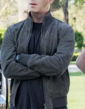 Succession S04 Jeremy Strong (Kendall Roy) Suede Bomber Jacket