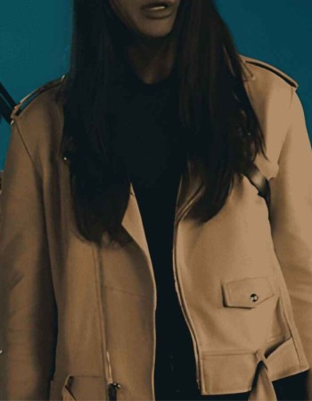 Teen Wolf 2023 Crystal Reed (Allison Argent) White Leather Jacket