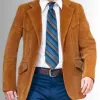 The Crowded Room 2023 Will Chase (Marlin Reid) Brown Velvet Blazer