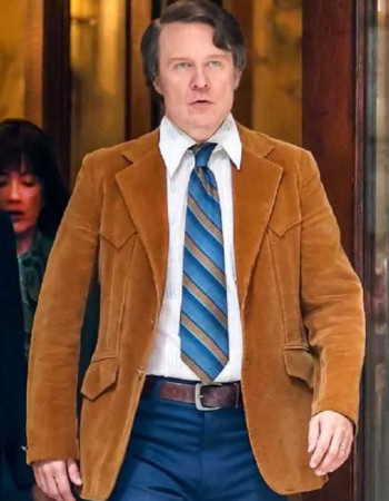 The Crowded Room 2023 Will Chase (Marlin Reid) Brown Velvet Blazer