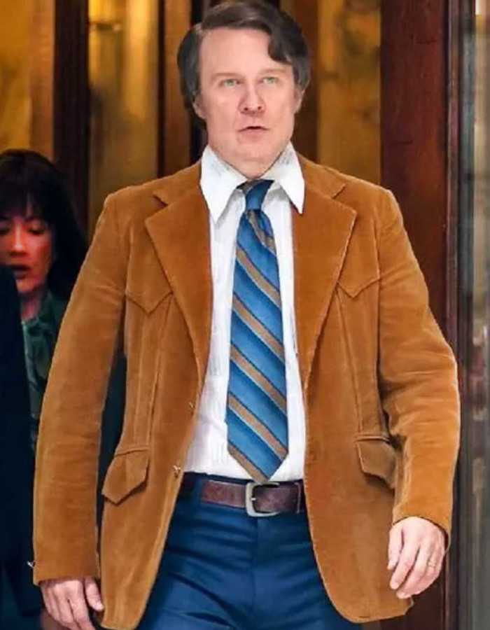 The Crowded Room 2023 Will Chase (Marlin Reid) Brown Velvet Blazer