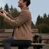 The Wedding Contract Jake Epstein (Adam) Brown Cotton Jacket
