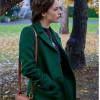 The Wedding Veil Inspiration 2023 Kacey Rohl (Lily) green Wool Coat