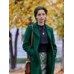 The Wedding Veil Inspiration 2023 Kacey Rohl (Lily) green Wool Coat