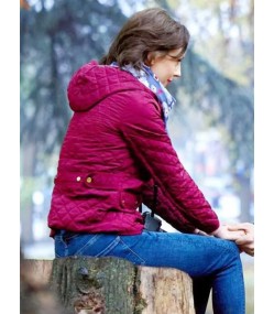 The Wedding Veil Inspiration 2023 Kacey Rohl (Lily) Maroon Wool Jacket