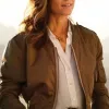 Top Gun Maverick Jennifer Connelly (Penny Benjamin) Brown Satin Jacket