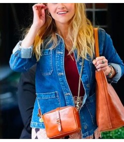 Your Place or Mine 2023 Reese Witherspoon (Debbie Dunn) Blue Denim Jacket