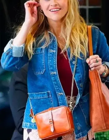 Your Place or Mine 2023 Reese Witherspoon (Debbie Dunn) Blue Denim Jacket