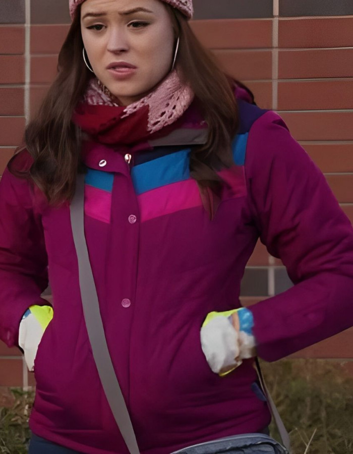 The Goldbergs S7 Hayley Orrantia (Erica Goldberg) Burgundy Cotton Jacket The Goldbergs S7 Hayley Orrantia (Erica Goldberg) Burgundy Cotton Jacket