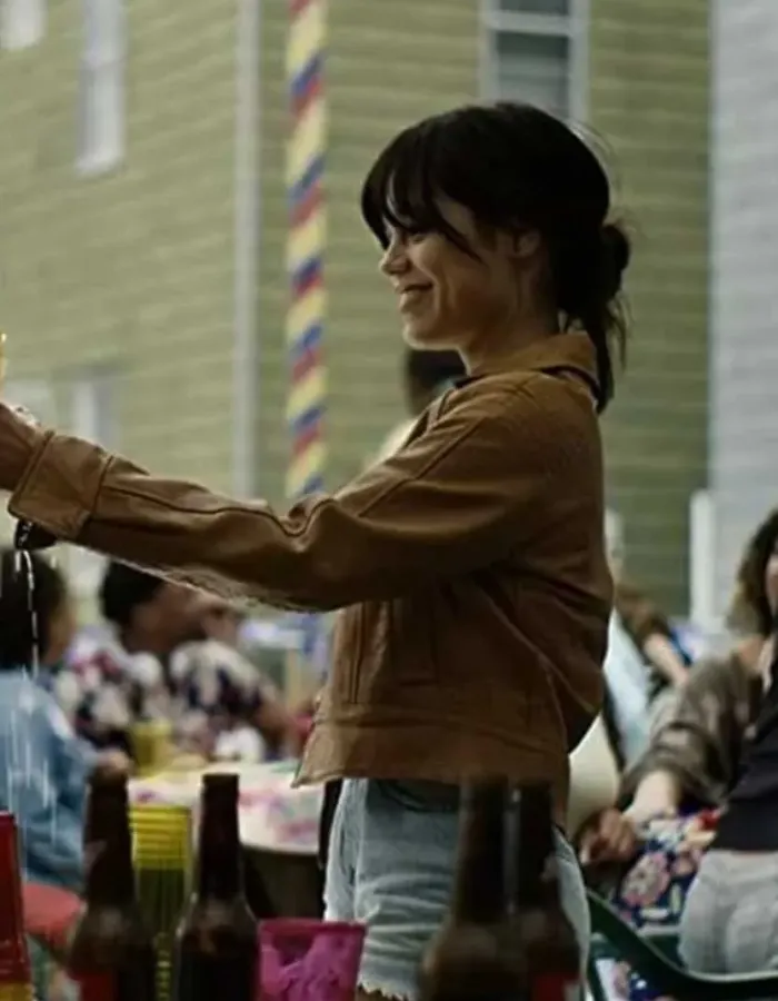 Finestkind Jenna Ortega Brown Leather Jacket Finestkind Jenna Ortega Brown Leather Jacket