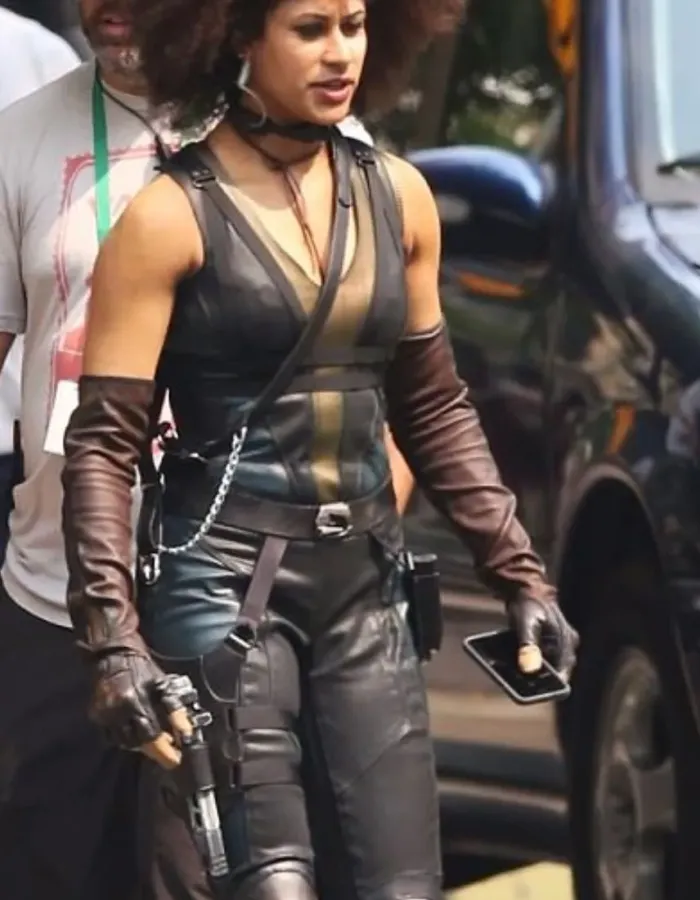 Deadpool 2 Zazie Beetz (Domino) leather Vest Deadpool 2 Zazie Beetz (Domino) leather Vest