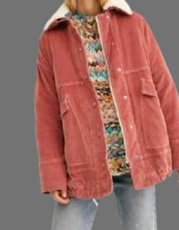 Ginny & Georgia Rebecca Ablack (Padma) Corduroy Maroon Jacket