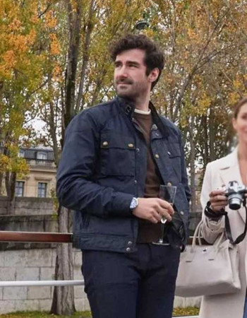 A Paris Proposal 2023 Nicholas Bishop (Sebastian Laurent) black Jacket A Paris Proposal 2023 Nicholas Bishop (Sebastian Laurent) black Jacket