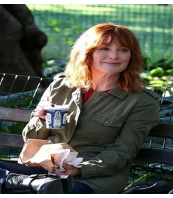 Sharper 2023 Julianne Moore (Madeline) Green Cotton Jacket