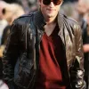Your Place or Mine 2023 Ashton Kutcher (Peter Coleman) Brown Leather Jacket