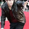 Your Place or Mine 2023 Ashton Kutcher (Peter Coleman) Brown Leather Jacket