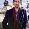 A Paris Proposal 2023 Nicholas Bishop (Sebastian Laurent) Blue Wool Coat