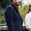 A Paris Proposal 2023 Nicholas Bishop (Sebastian Laurent) Blue Wool Coat A Paris Proposal 2023 Nicholas Bishop (Sebastian Laurent) Blue Wool Coat