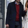 A Paris Proposal 2023 Nicholas Bishop (Sebastian Laurent) Blue Wool Coat
