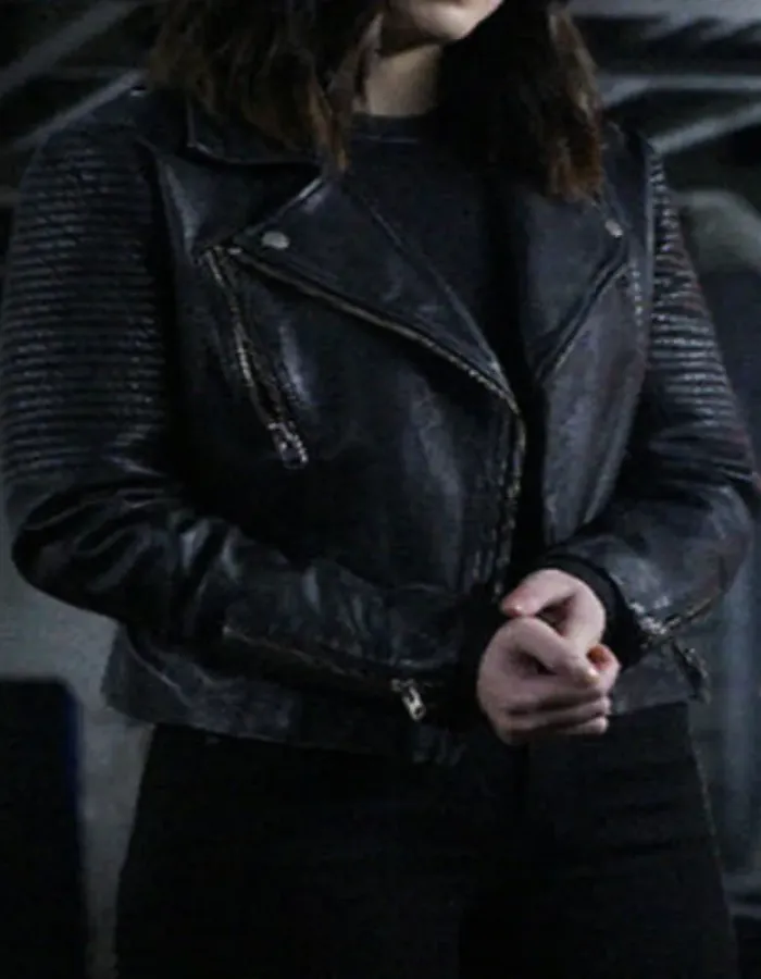 Agents of Shield Chloe Bennet Black Leather Biker Jacket Agents of Shield Chloe Bennet Black Leather Biker Jacket