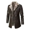 Argos Myth Brown Leather Trench Coat Argos Myth Brown Leather Trench Coat
