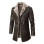 Argos Myth Brown Leather Trench Coat