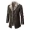 Argos Myth Brown Leather Trench Coat