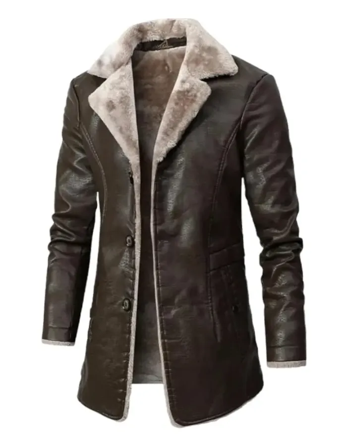Argos Myth Brown Leather Trench Coat Argos Myth Brown Leather Trench Coat