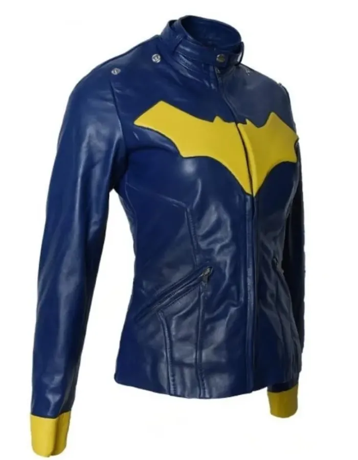 Batgirl Barbara Gordon Blue Leather Jacket 